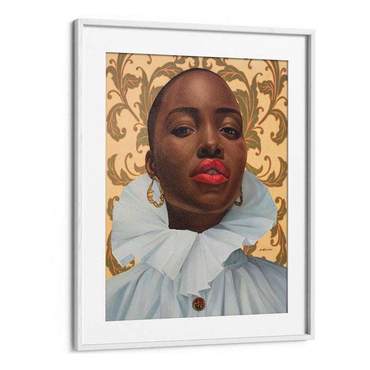 Stunning WOMAN IN BROWN, AFRICAN ART PAINTINGS showcasing African womanhood's strength and grace for your decor.