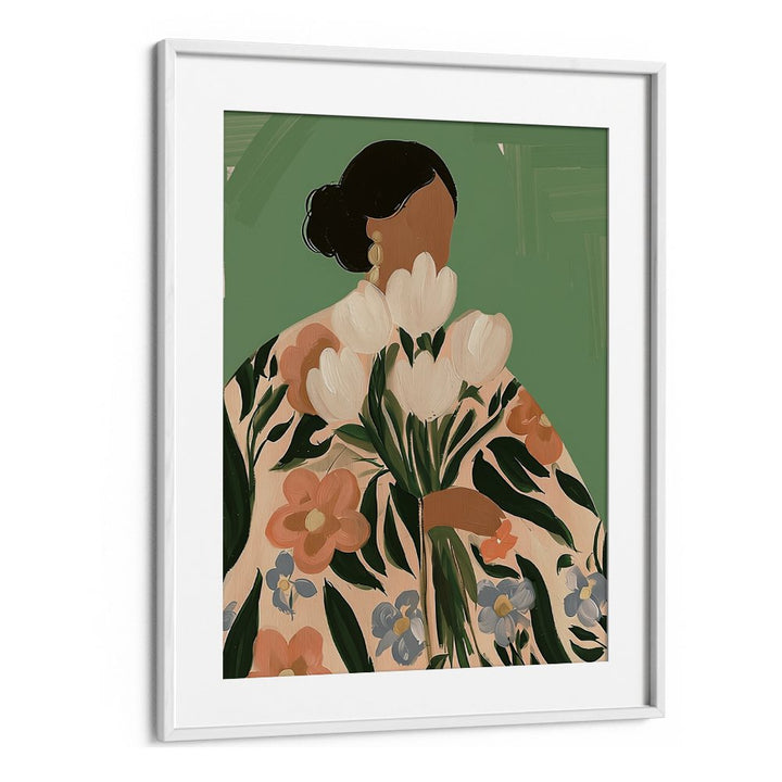 WOMAN WITH TULIPS