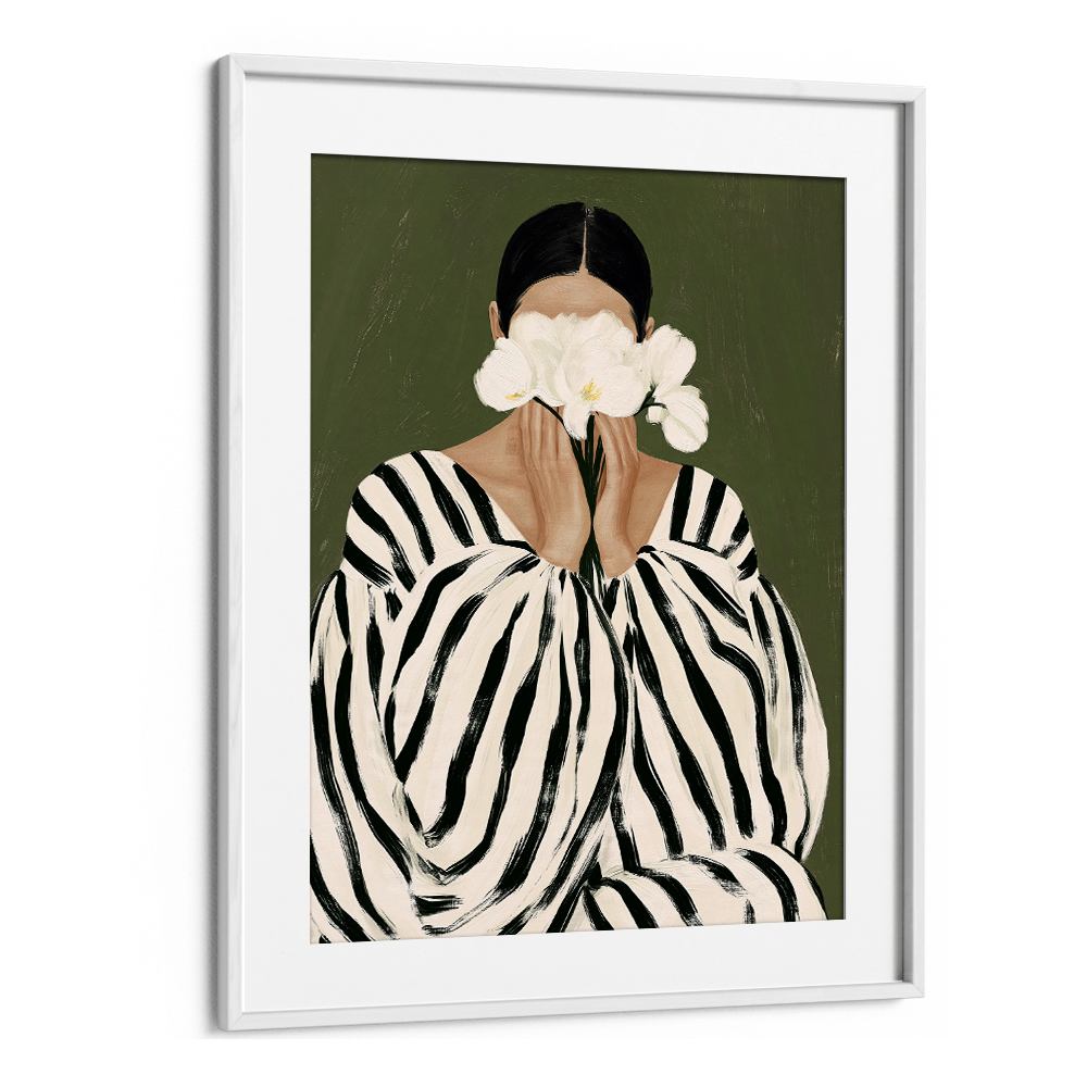 WOMAN WITH WHITE ORCHIDS II