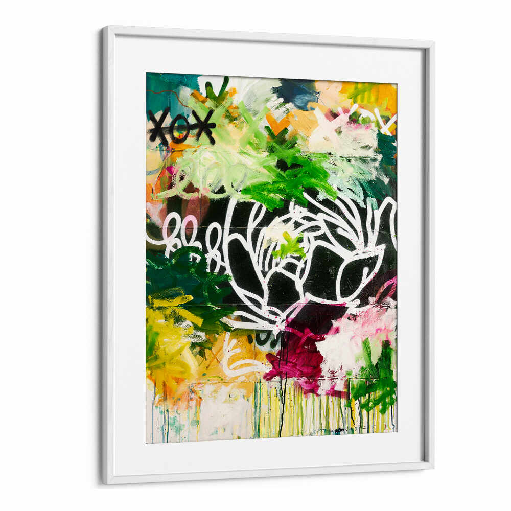 XO GREEN FLOWER , ABSTRACT PAINTINGS