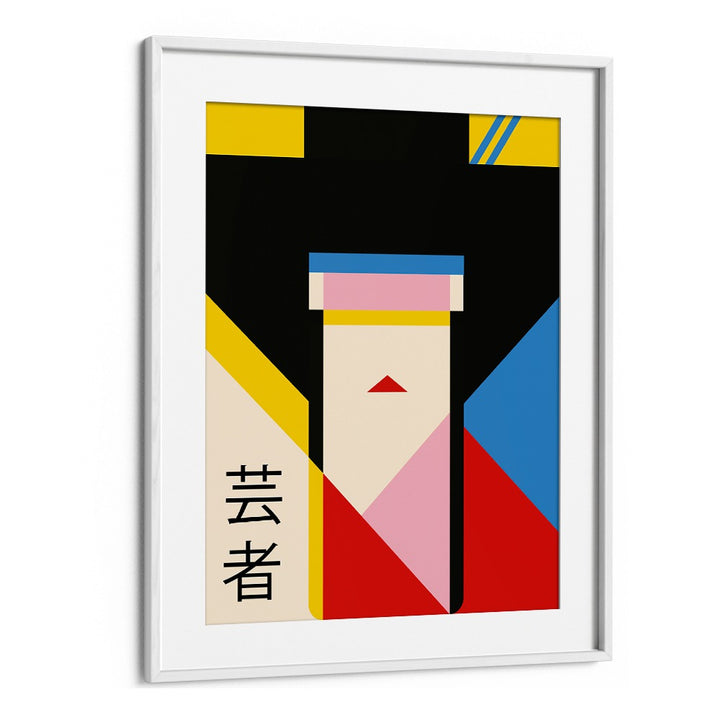 Colorful JAPANESE LADY art piece showcasing traditional aesthetics in JAPANESE PAINTINGS collection by WHITEMOUNT.