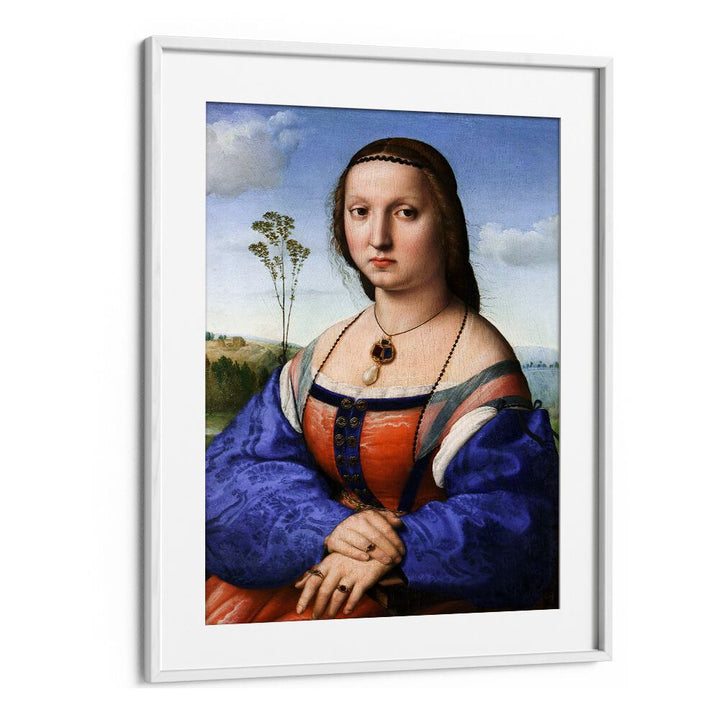 PORTRAIT OF MADDALENA STROZZI DONI (1506) BY RAPHAEL RAFFAELLO , VINTAGE PAINTINGS