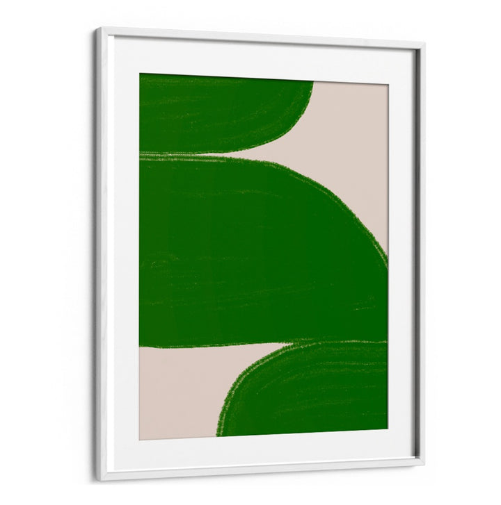 GREEN SUMMER SHAPES , ABSTRACT PAINTINGS