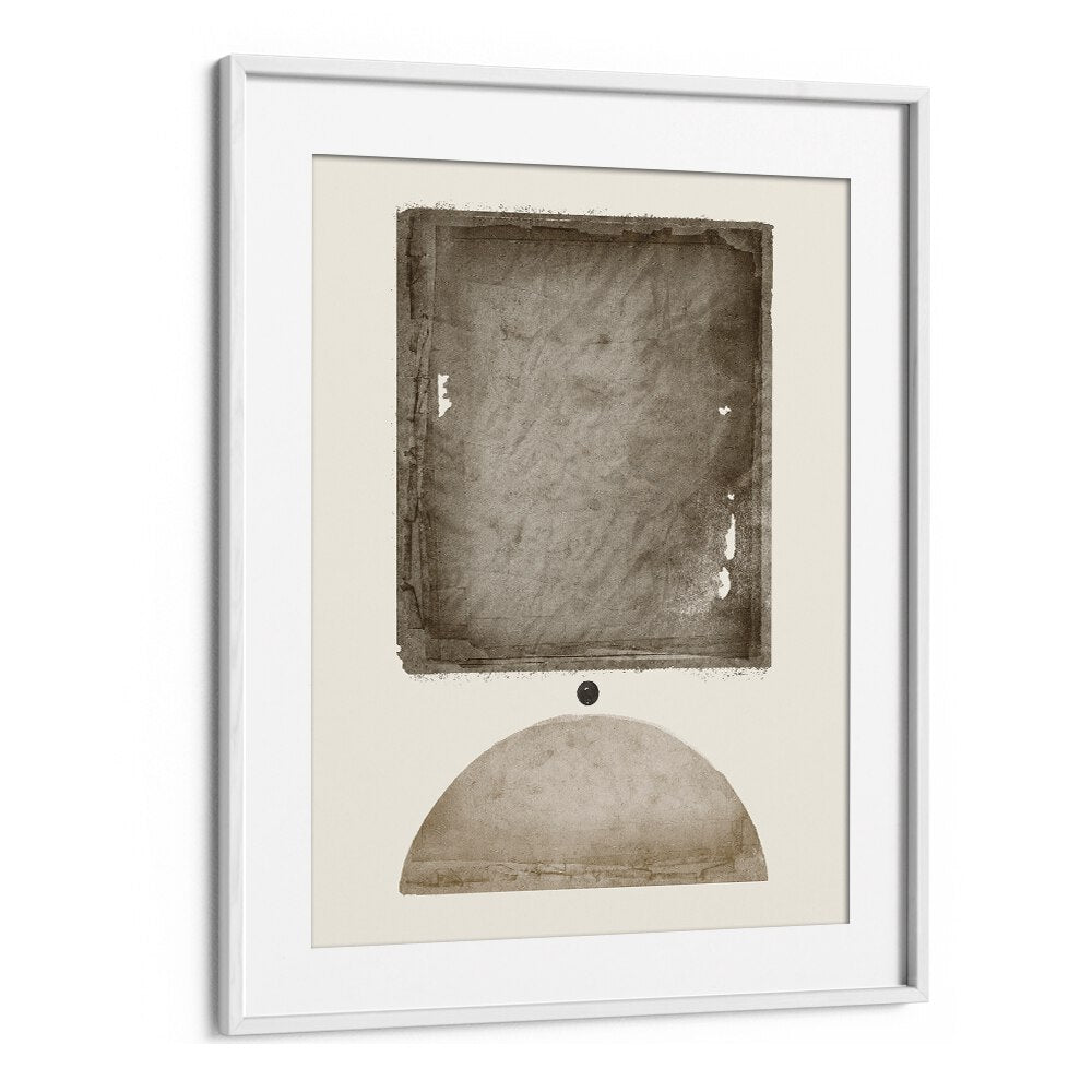 Elegant abstract art print showcasing earthy tones and geometric shapes, perfect for modern decor. EARTHY ELEGANCE, GEOMETRIC ART PRINTS.