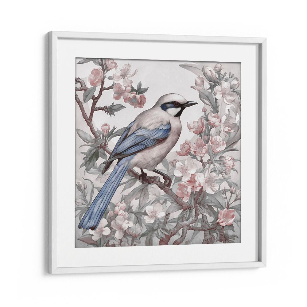 CHINOISERIE BIRD SPRING VIBES I BY ANDREA HAASE , WILDLIFE POSTERS, WILDLIFE PAINTINGS