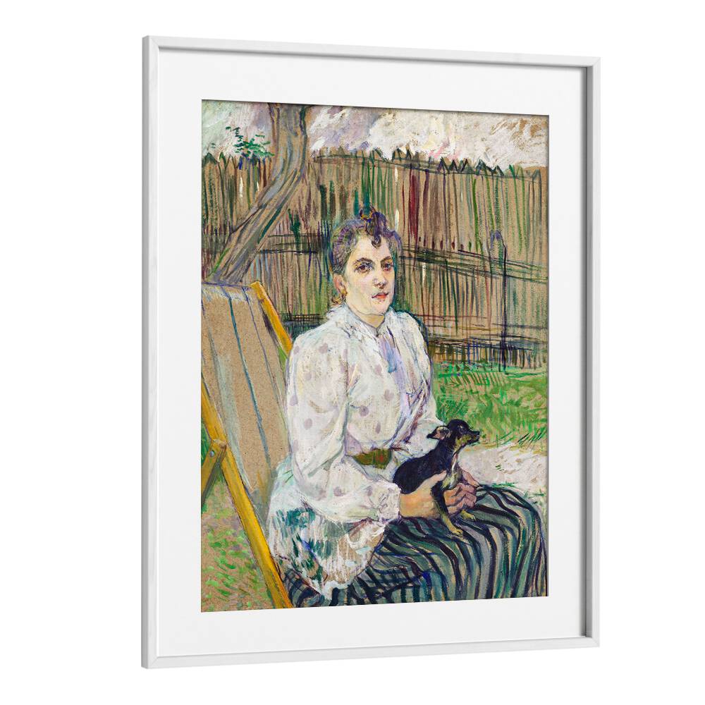 LADY WITH A DOG (1891)  , VINTAGE PAINTINGS