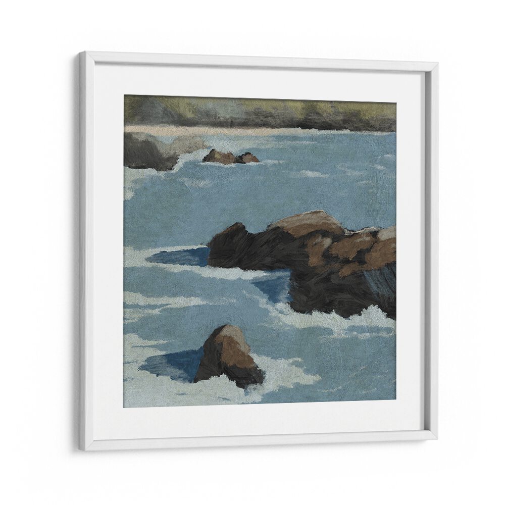 Transform your space with CLIFF VIEW, BEACH PAINTINGS, showcasing serene cliffs meeting the azure ocean.