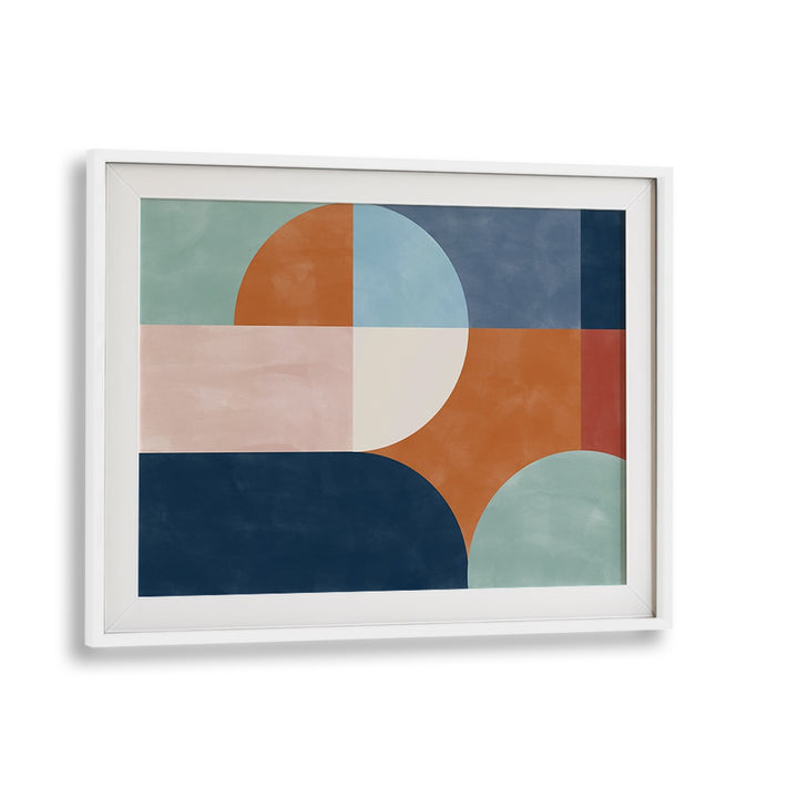 BLUE & RUST ABSTRACTION BY ELENA RISTOVA, ABSTRACT ART PRINT