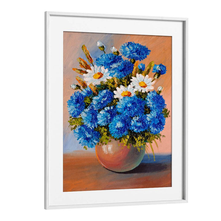 BLUE AND WHITE PETALS, VINTAGE EUROPEAN PAINTINGS