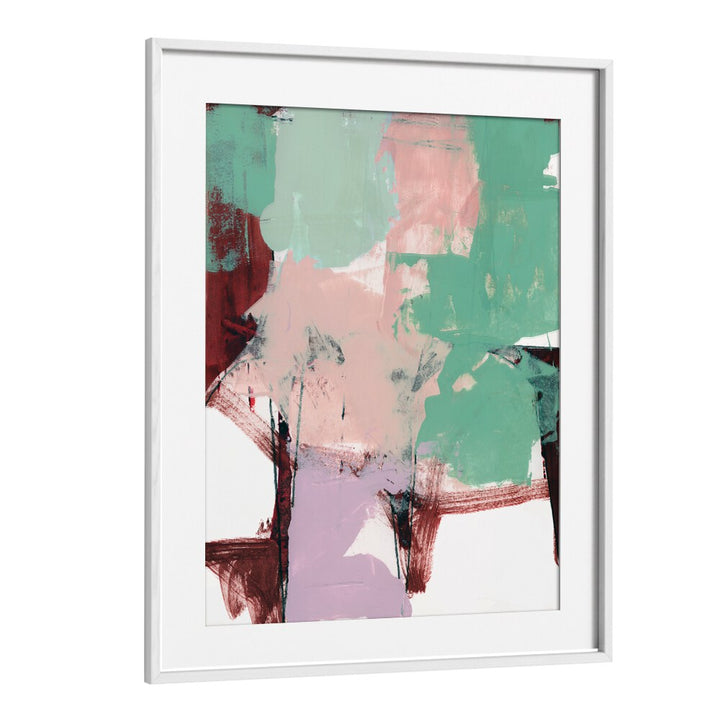 Vibrant abstract painting "BLUE PINK DUSKY III, ABSTRACT PAINTINGS" enhancing modern decor with dynamic hues.