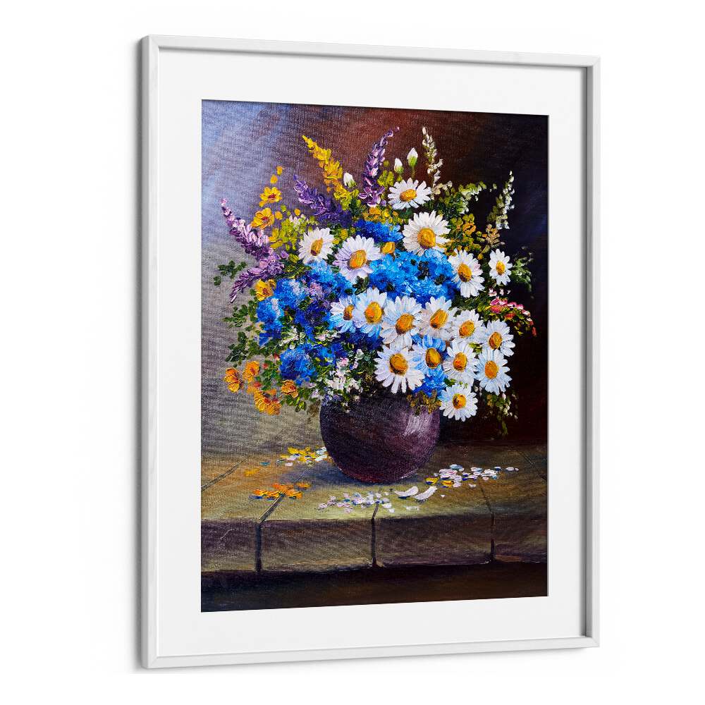 Sprouting Joy Vintage European Paintings in White Frame With Mount