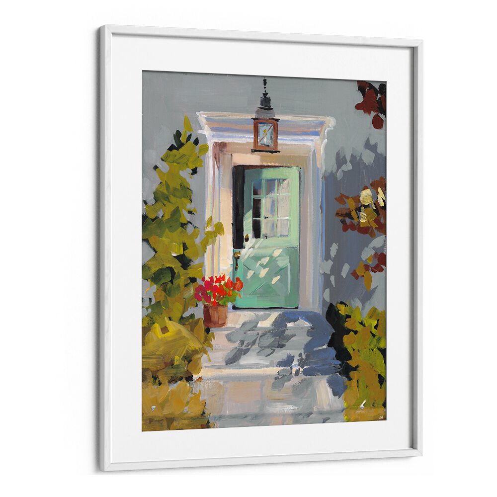 Brighten your home with the DUTCH DOOR , FLORAL FLOWER PAINTINGS, showcasing vibrant florals and a charming entrance.