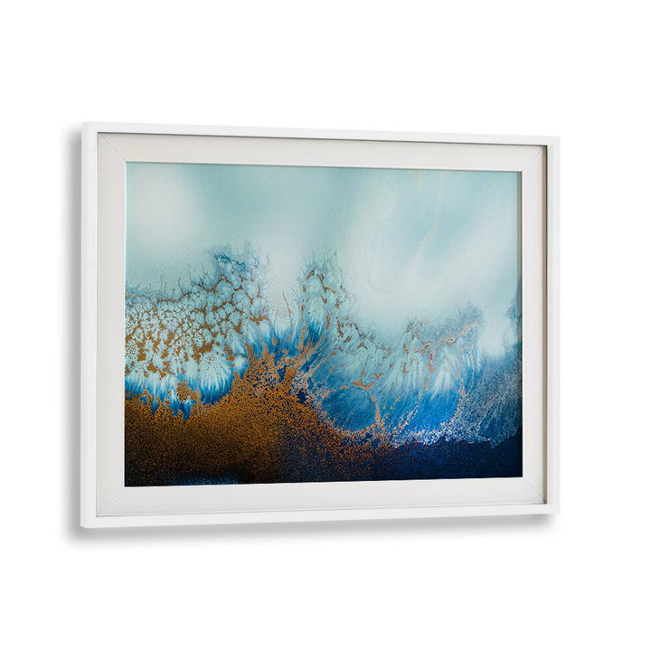 COASTAL LUXE - SUNRISE, ABSTRACT PAINTINGS showcase vibrant hues of sunrise over a serene coastline, adding elegance.