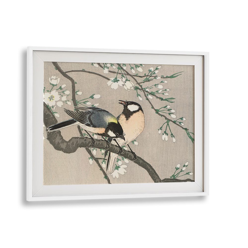 TITS ON CHERRY BRANCH (1900–1910)  , JAPANESE PAINTINGS , JAPANESE ART PRINTS