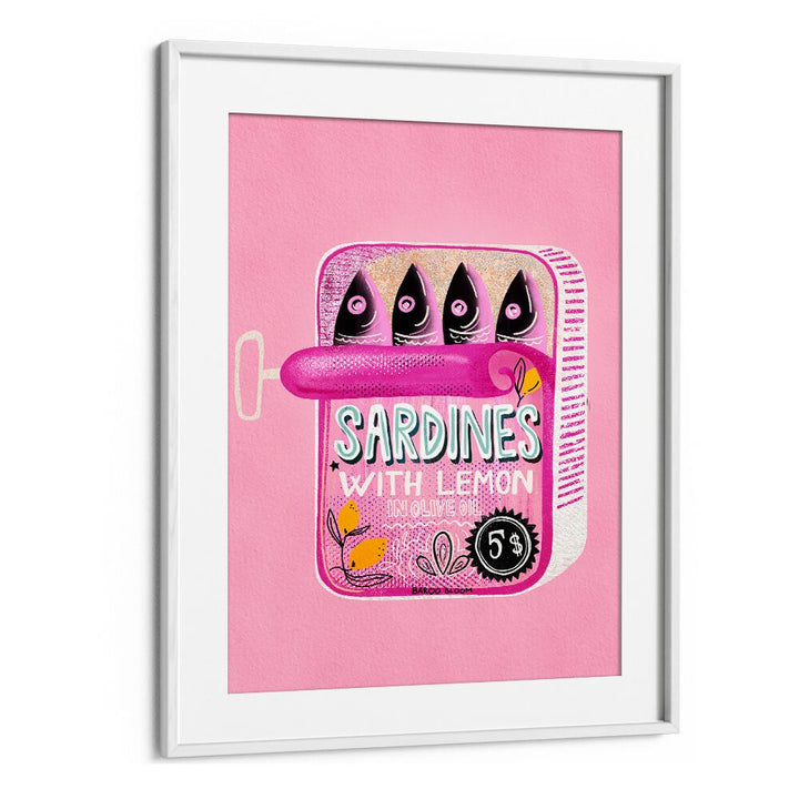 SARDINES TIN CAN PINK BY BAROO BLOOM , WALL ART PRINTS