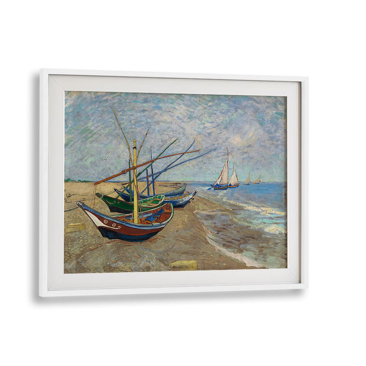 VAN GOGH'S FISHING BOATS ON THE BEACH AT SAINTES-MARIES (1888) , VINTAGE PAINTINGS