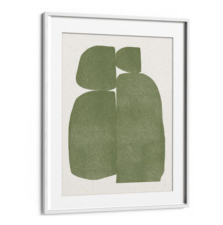 GREEN STONES COMPOSITION , ABSTRACT PAINTINGS