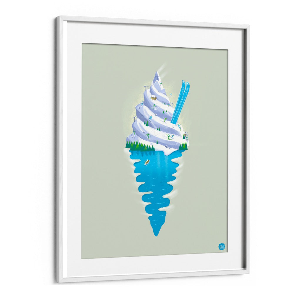 Colorful art featuring the SKU SUNDAE, BAR, blending dessert joy with café vibes for sweet moments.
