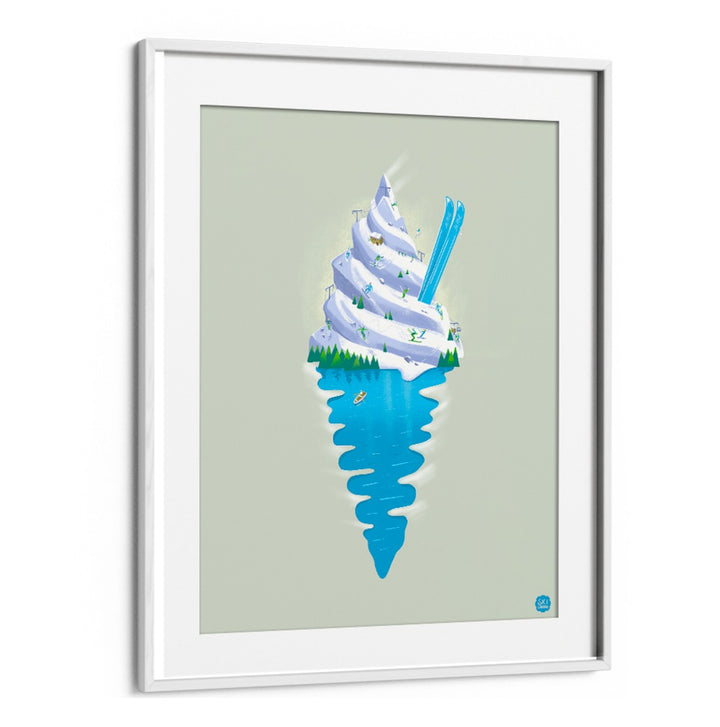 Colorful art featuring the SKU SUNDAE, BAR, blending dessert joy with café vibes for sweet moments.