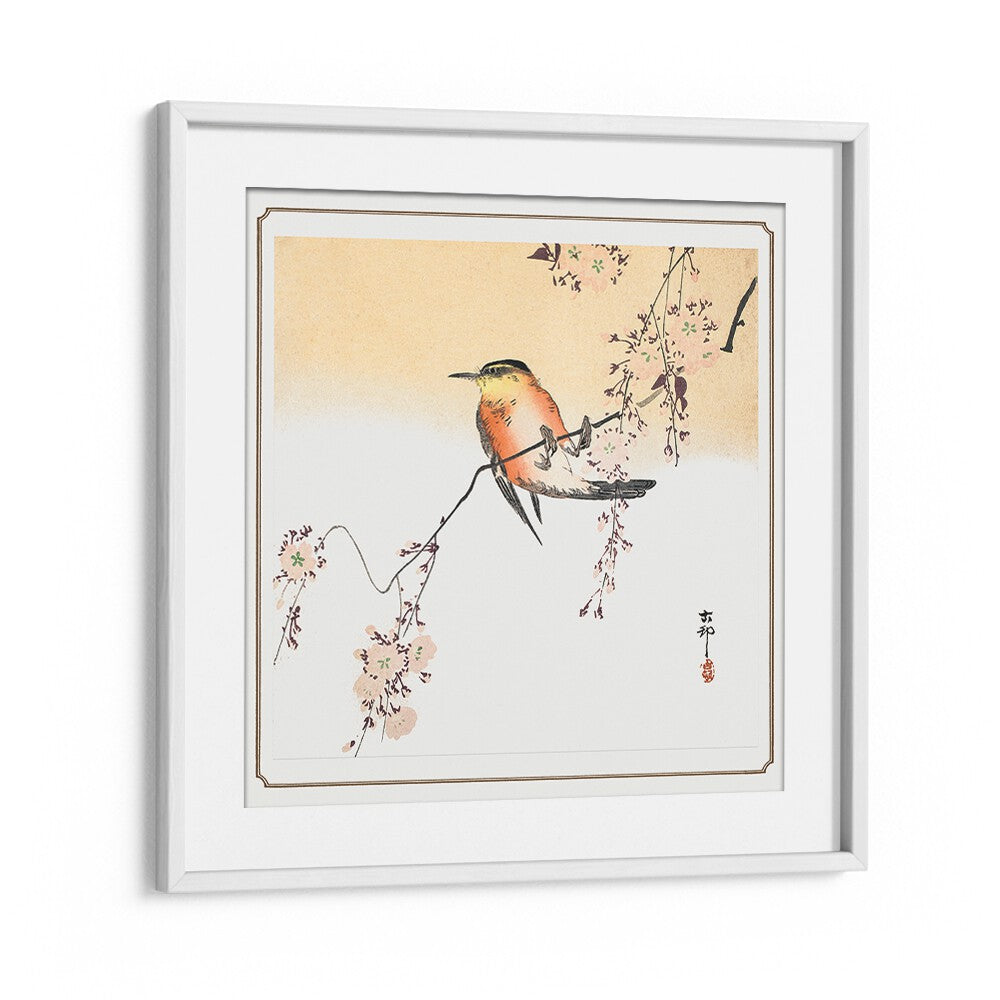 SONGBIRD AND BLOSSOMING CHERRY (CA. 1900), JAPANESE PAINTINGS , JAPANESE ART PRINTS