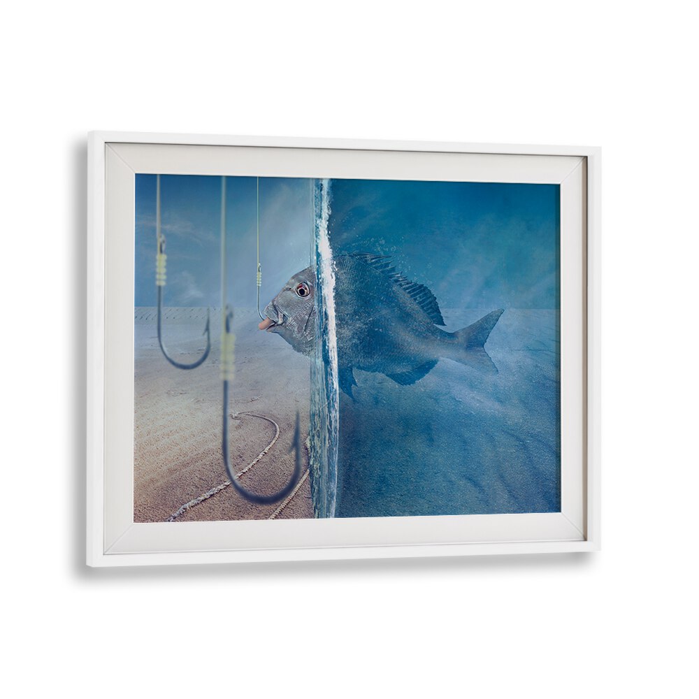 Surreal "Time to Eat Outside" photography prints blend reality and imagination, perfect for unique home decor.