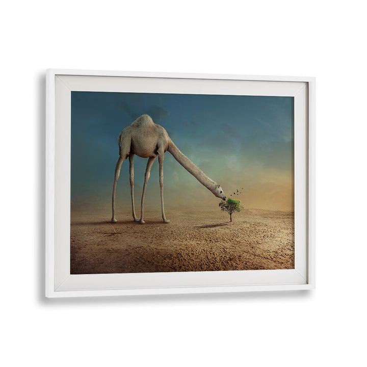 Surreal CAMEL AND TREE, PHOTOGRAPHY PRINTS showcase a unique, imaginative art piece perfect for any decor.