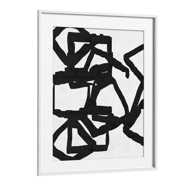 Stylish NOIR AND INKY 1, PATTERN ART PRINTS showcasing abstract design, perfect for modern living spaces.