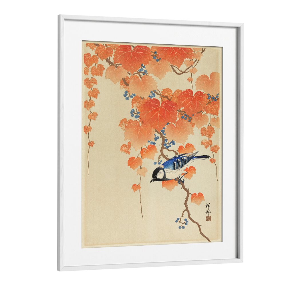 GREAT TIT ON PAULOWNIA BRANCH (1925 - 1936) , JAPANESE PAINTINGS , JAPANESE ART PRINTS