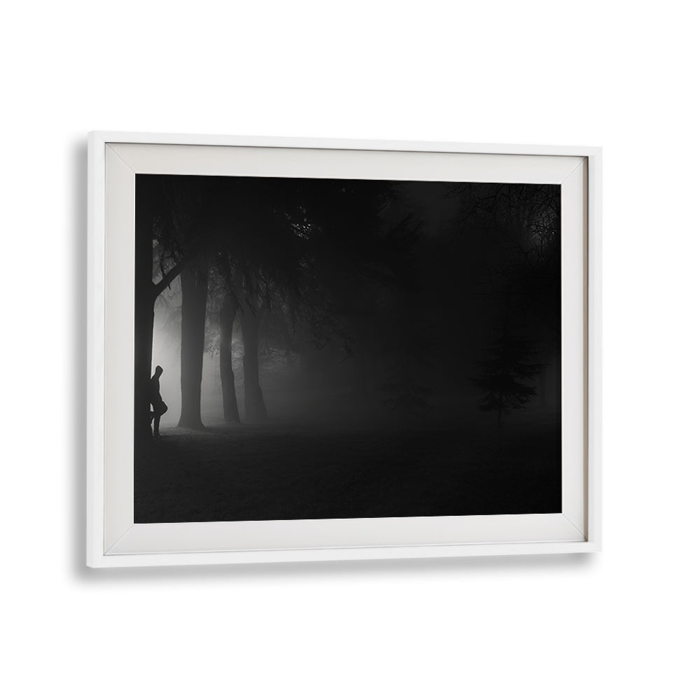 Elegant "WAITING TILL THE END , PHOTOGRAPHY PRINTS" showcasing serene landscape beauty in a framed design.