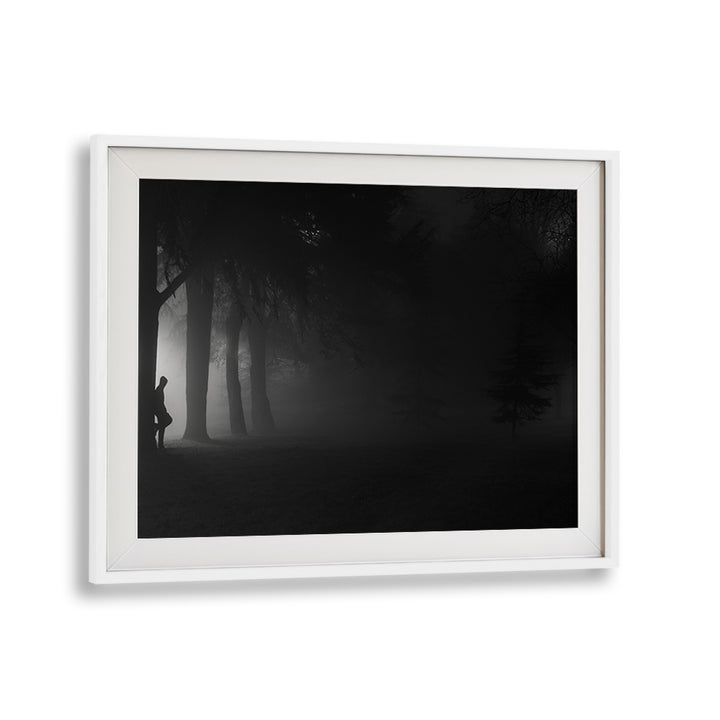 Elegant "WAITING TILL THE END , PHOTOGRAPHY PRINTS" showcasing serene landscape beauty in a framed design.
