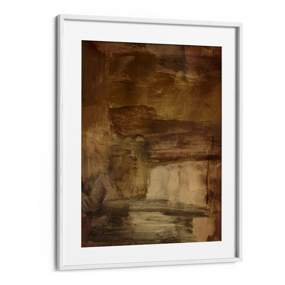 Elegant YESTERDAYS WISHES II, ABSTRACT PAINTINGS featuring deep earthy tones, perfect for modern decor.