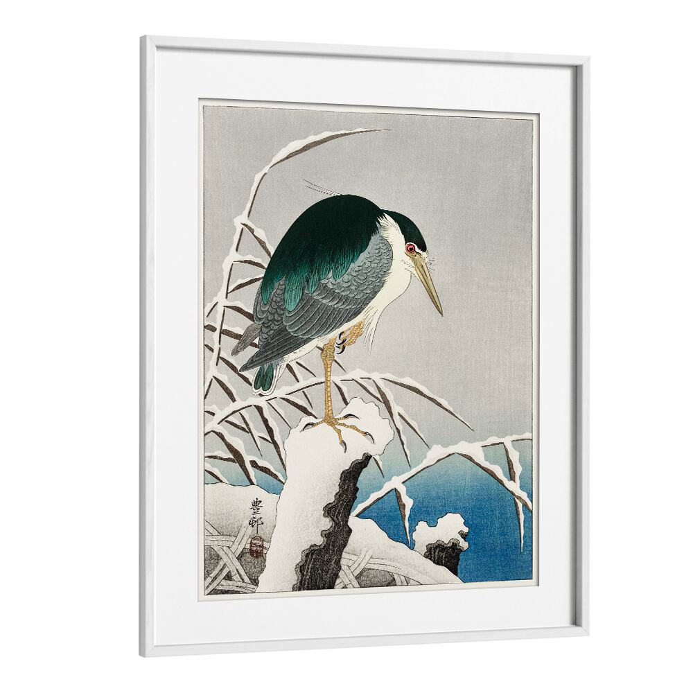 HERON IN SNOW (CA. 1925–1936)  , JAPANESE PAINTINGS , JAPANESE ART PRINTS