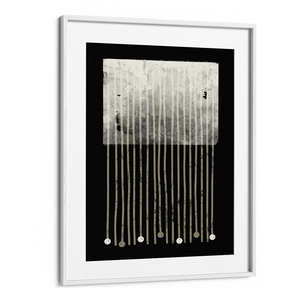 Stylish MIDNIGHT ESCAPE ABSTRACTION, GEOMETRIC ART PRINTS showcasing modern aesthetics with bold symmetry and 3D shapes.