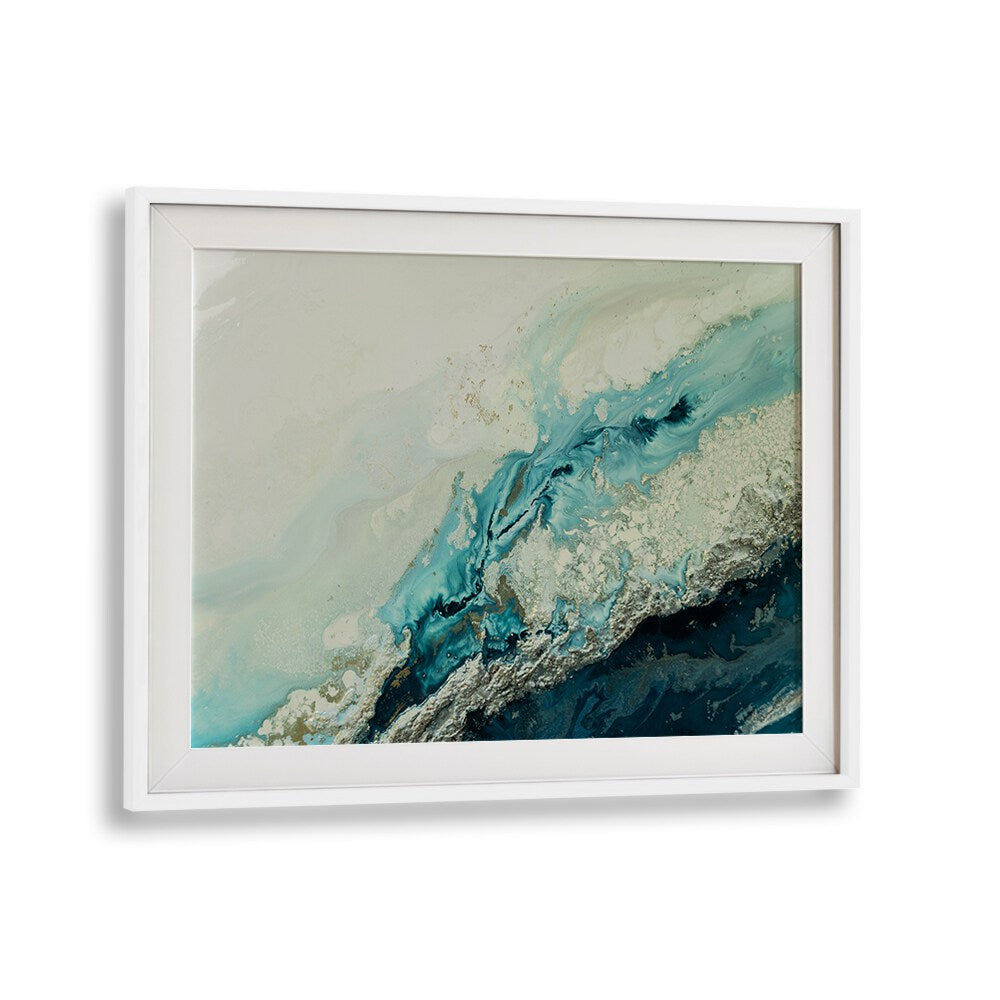 Elegant WATERCOLOR DELIVRANCE, ABSTRACT PAINTINGS showcasing soothing blues and whites, perfect for vibrant home decor.