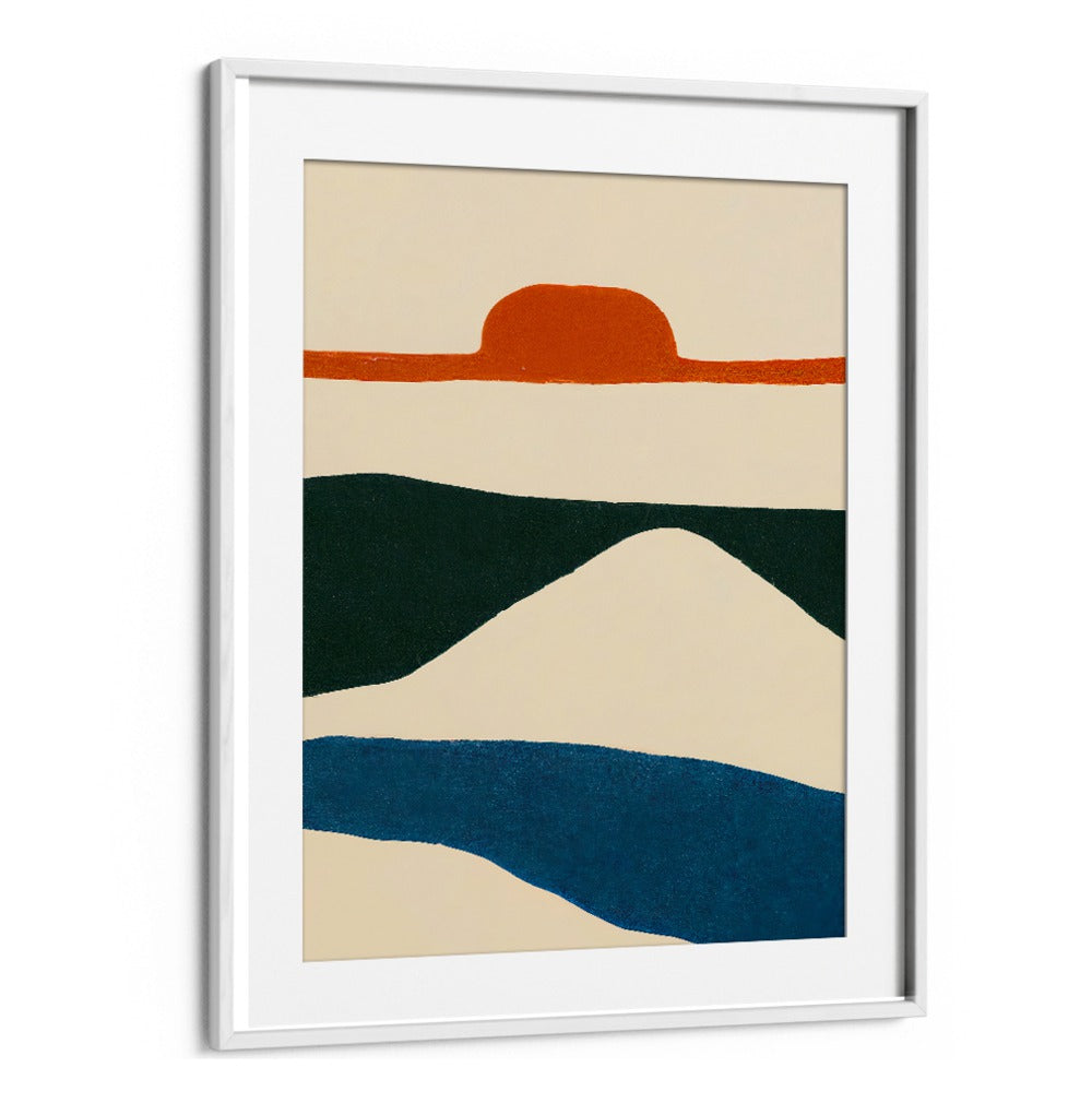 PUESTA DEL SOL , ABSTRACT PAINTINGS featuring bold earth tones and minimalist shapes for modern home decor by Whitemount.