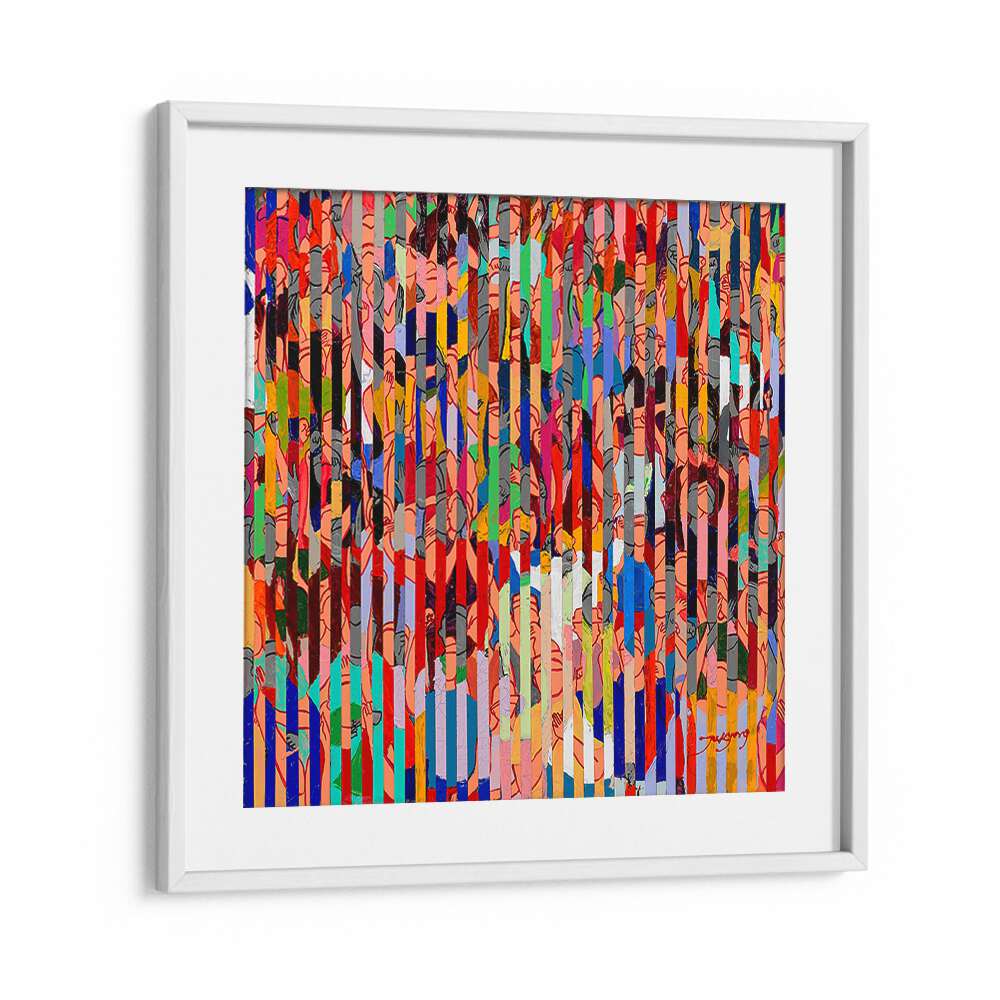 Colorful abstract painting titled "STADIUM, ABSTRACT PAINTINGS," perfect for vibrant home decor.