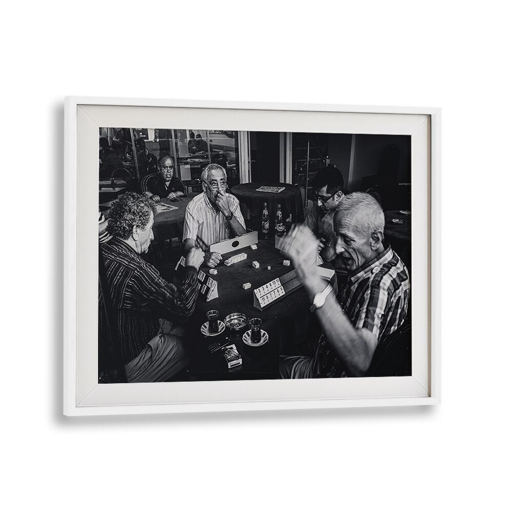GAMBLING IN INSTANBUL, PHOTOGRAPHY PRINTS showcase lively street scenes of card games among friends in Istanbul.
