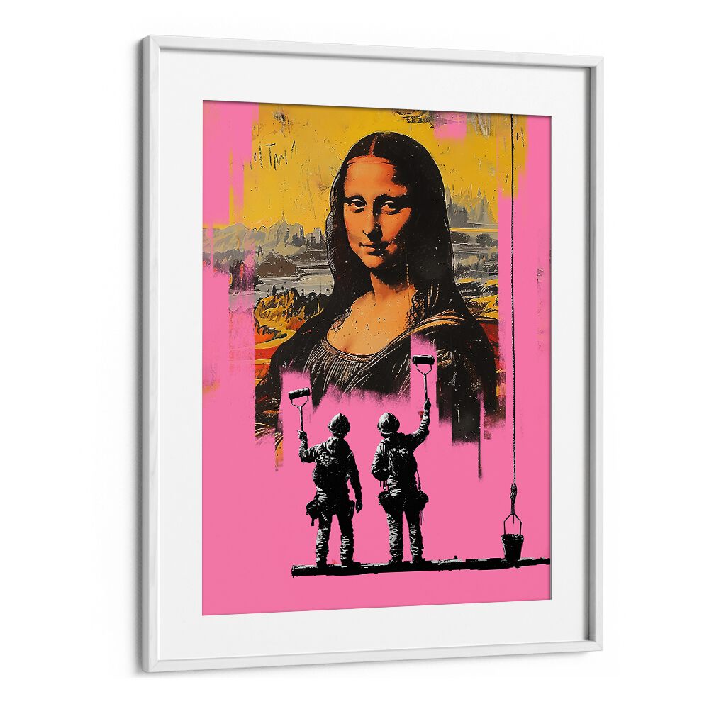 PINK MONALISA BY DIKHOTOMY , ALTERED ART PRINTS