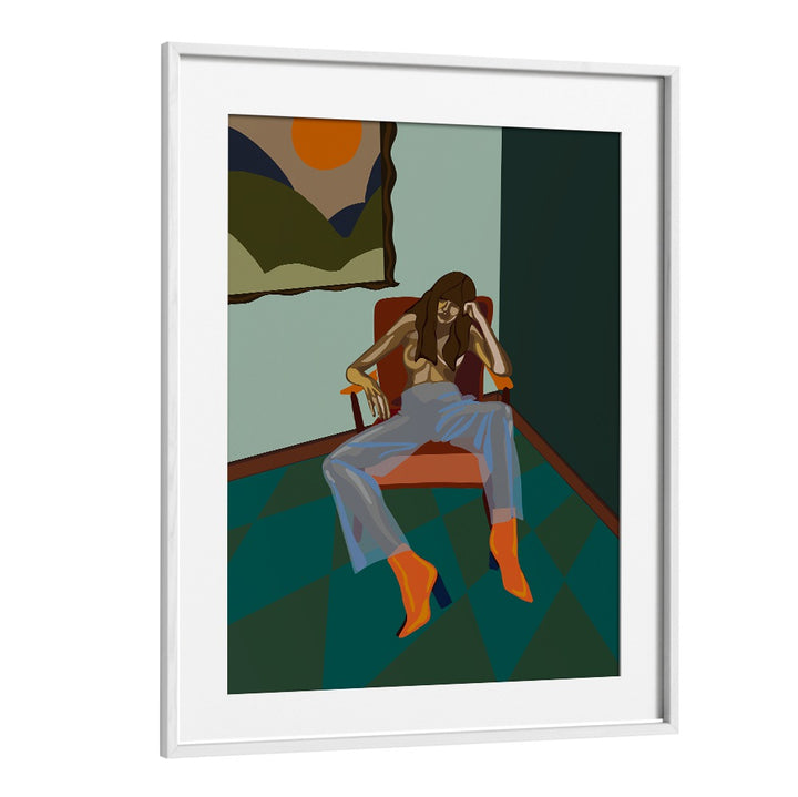Stylish artwork from HESTER II, PORTRAITS collection featuring a contemplative figure in vibrant colors.