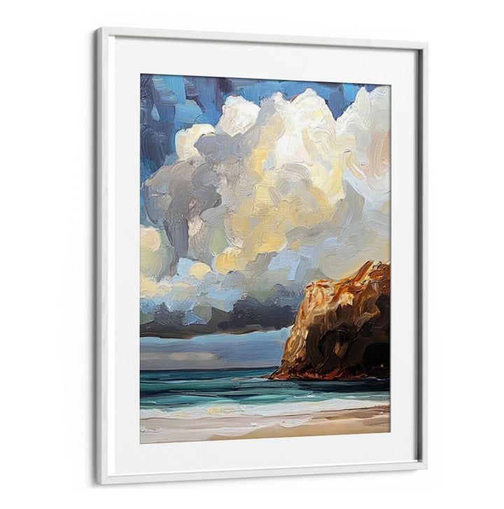 CLOUDY DAY AT THE BEACH II showcases serene coastal beauty, perfect for enhancing your home décor.