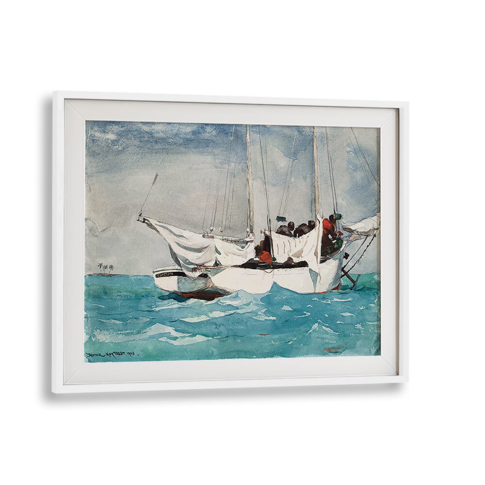 KEY WEST, HAULING ANCHOR (1903)  , VINTAGE PAINTINGS