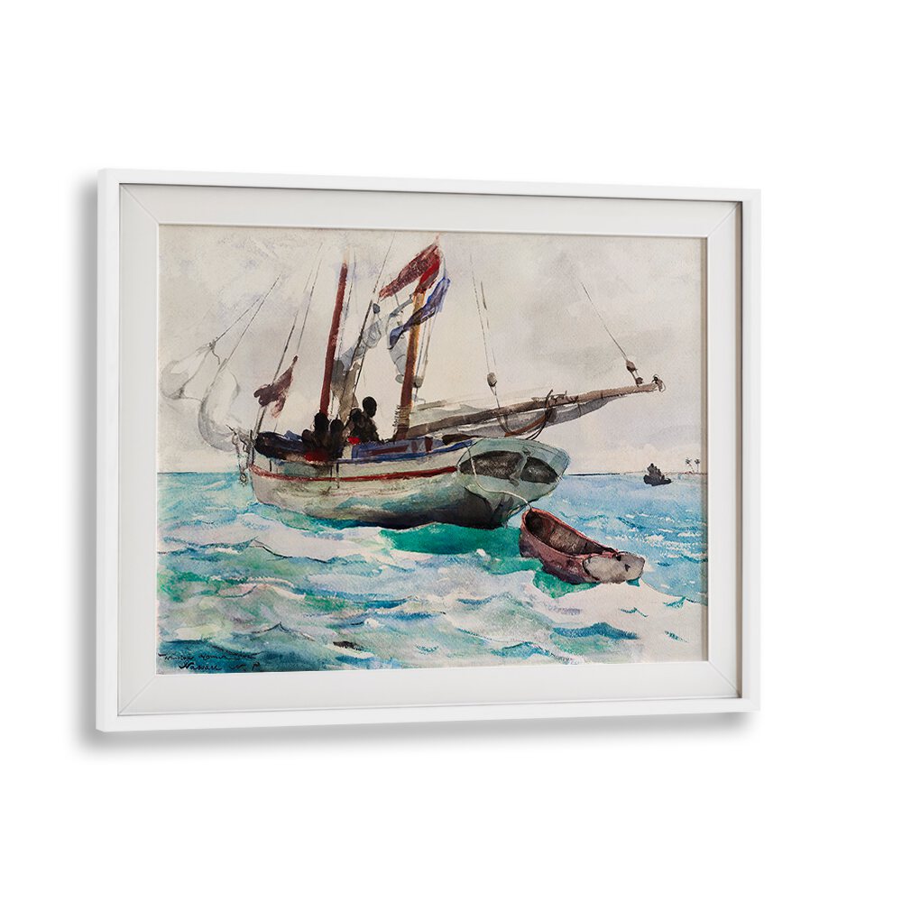 SCHOONER–NASSAU (CA. 1888–1889) ,  VINTAGE PAINTINGS