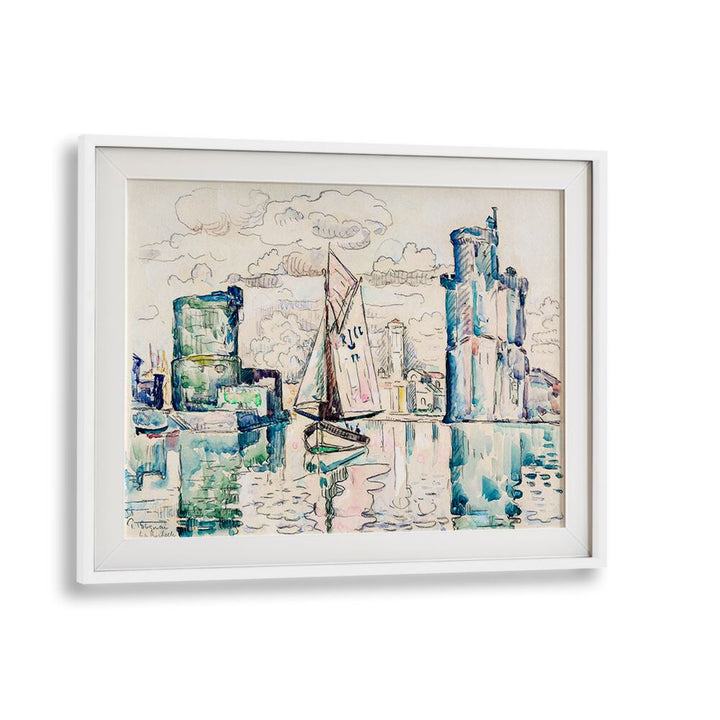 ENTRANCE TO THE HARBOR OF LA ROCHELLE , VINTAGE PAINTINGS