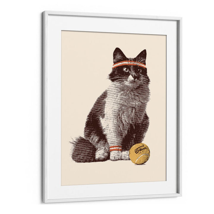 CHAT TENNIS BY FLORENT BODART, WILDLIFE ART PRINTS