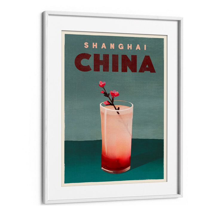 TRAVEL POSTER COCKTAIL SHANGHAI CHINA BY THE WHISKEY GINGER ,BAR POSTERS , BAR ART PRINTS