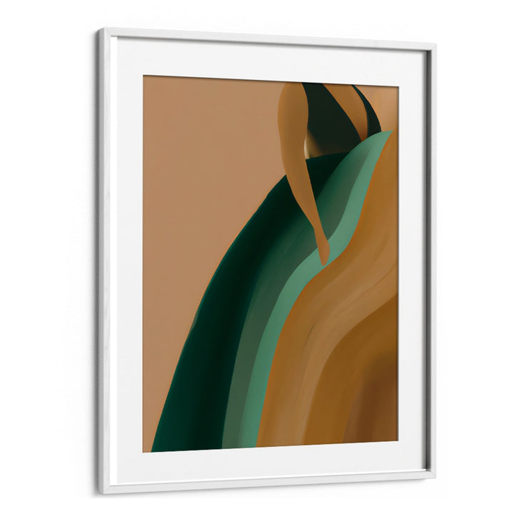 EARTHY DRESS , FASHION POSTERS showcasing elegant flowing dress in natural tones, perfect for modern interiors by Whitemount.