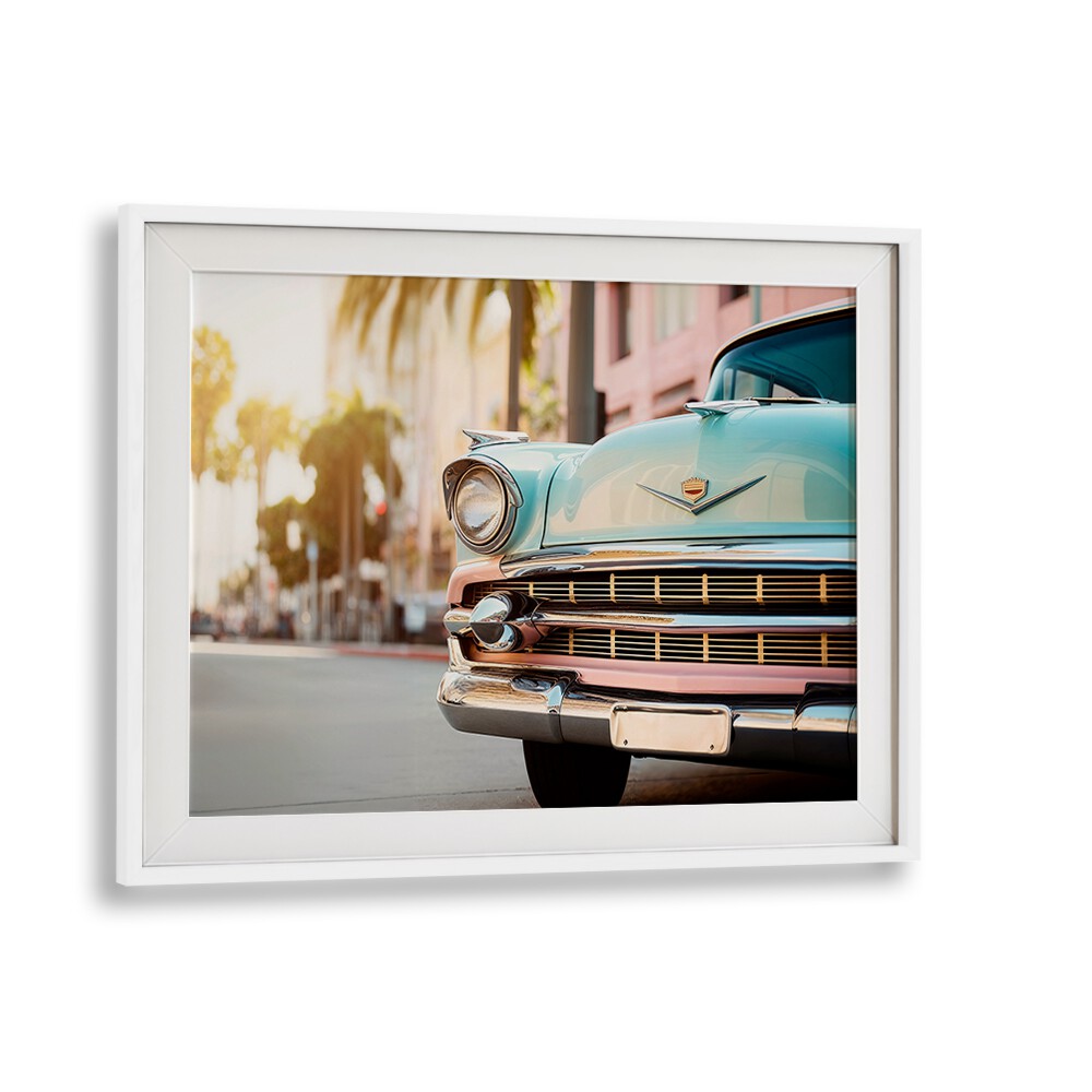 Classic car poster showcasing VINTAGE VIBES, perfect for adding timeless style to your decor or collection.