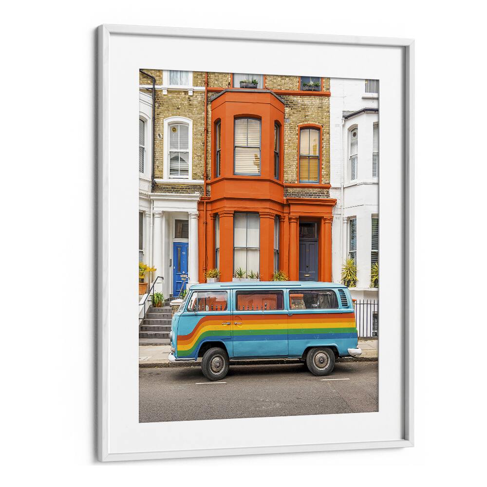 RETRO RAINBOW VAN , STREET PHOTOGRAPHY ART PRINTS