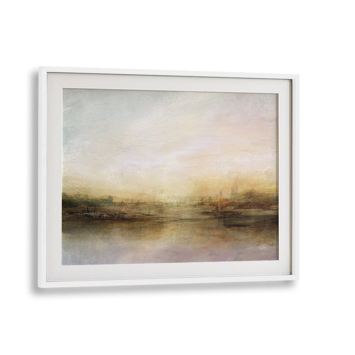 Serene EVENING RIVER, ABSTRACT PAINTINGS artwork, enhancing your space with tranquility and elegance.