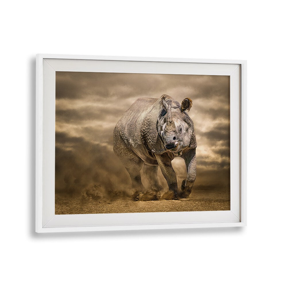 Majestic DESERT RINO captured in stunning detail, perfect for your wall decor. Explore our PHOTOGRAPHY PRINTS collection.